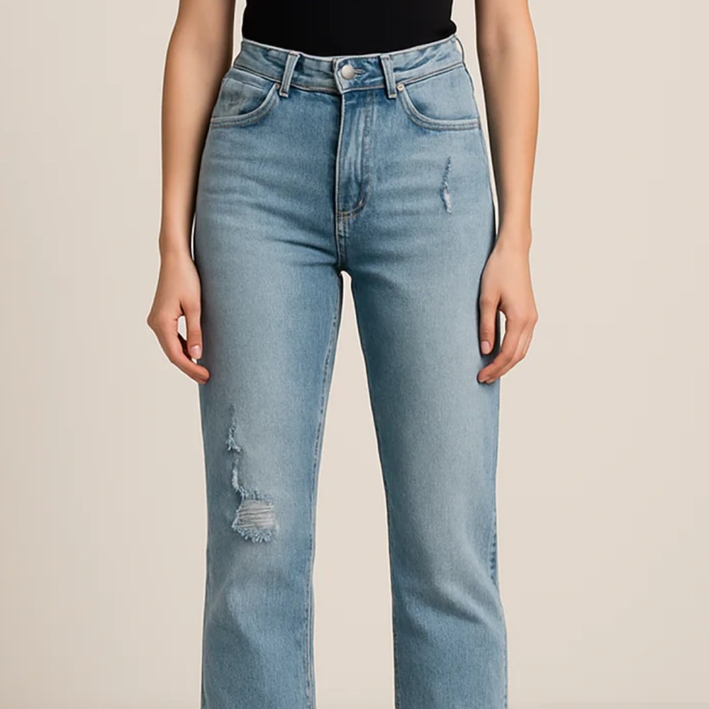Light Blue Women's Distressed Jeans